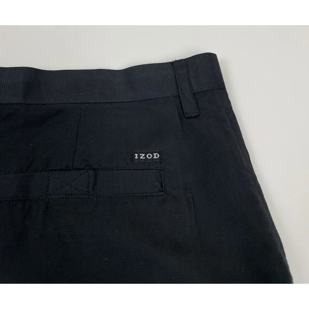 New IZOD XFG Golf Shorts Mens Classic Fit Black Flat Frnt Style5063 Size 40  NWT